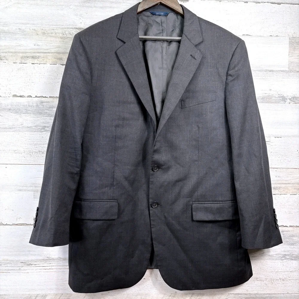 Brooks Brothers Blazer 45R Gray 1818 Madison Fit Estrato Stretch Italian Wool